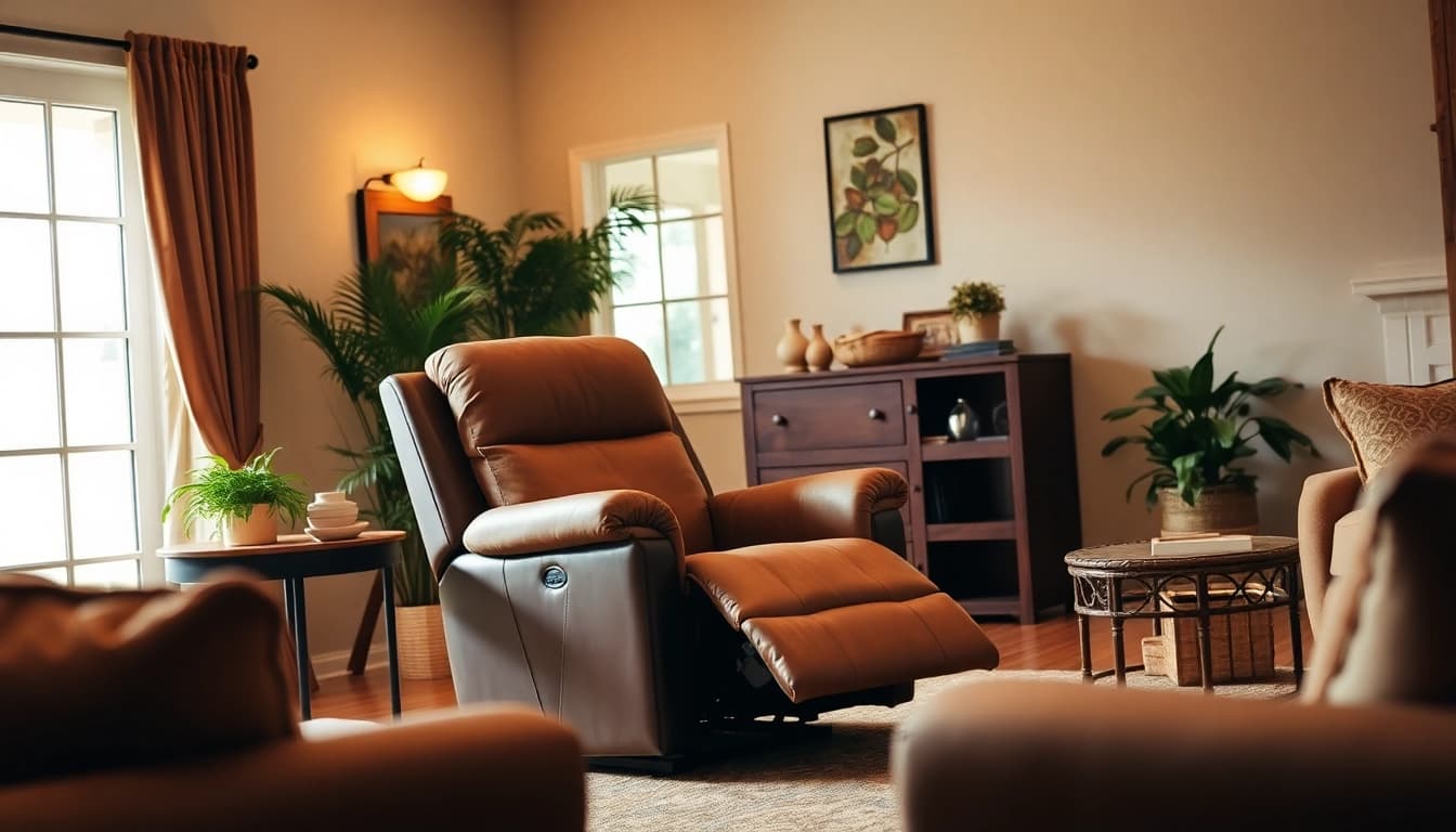 Relax in the lift recliners with heat and massage featuring plush cushions and ergonomic design.