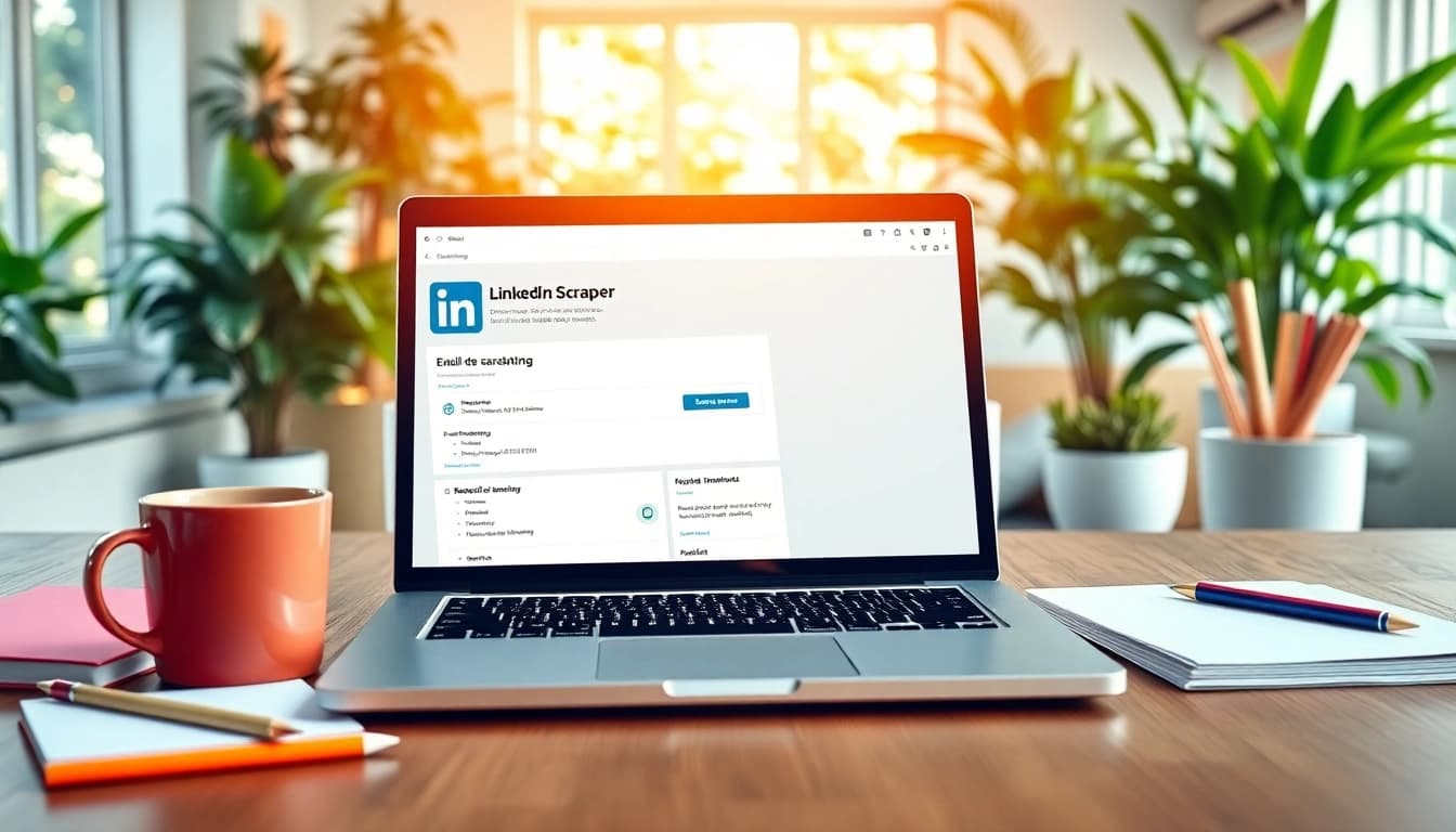 Extract emails effectively using the linkedin email scraper in a modern digital workspace.
