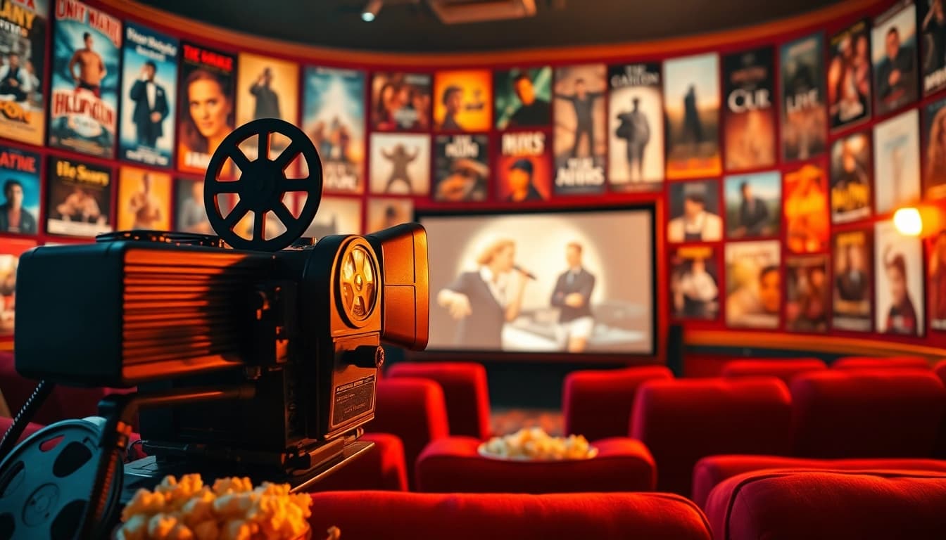 ชมภาพยนตร์จาก 7-hd.com พร้อมบรรยากาศที่อบอุ่นและมีใบปิดหนังสือในพื้นหลัง