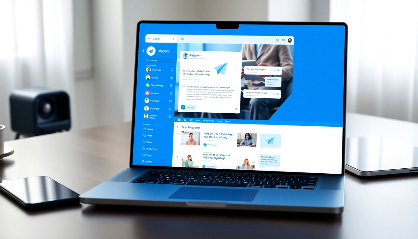 Experience seamless messaging with Telegram官网下载 on a modern device setup, featuring user-friendly interface elements.