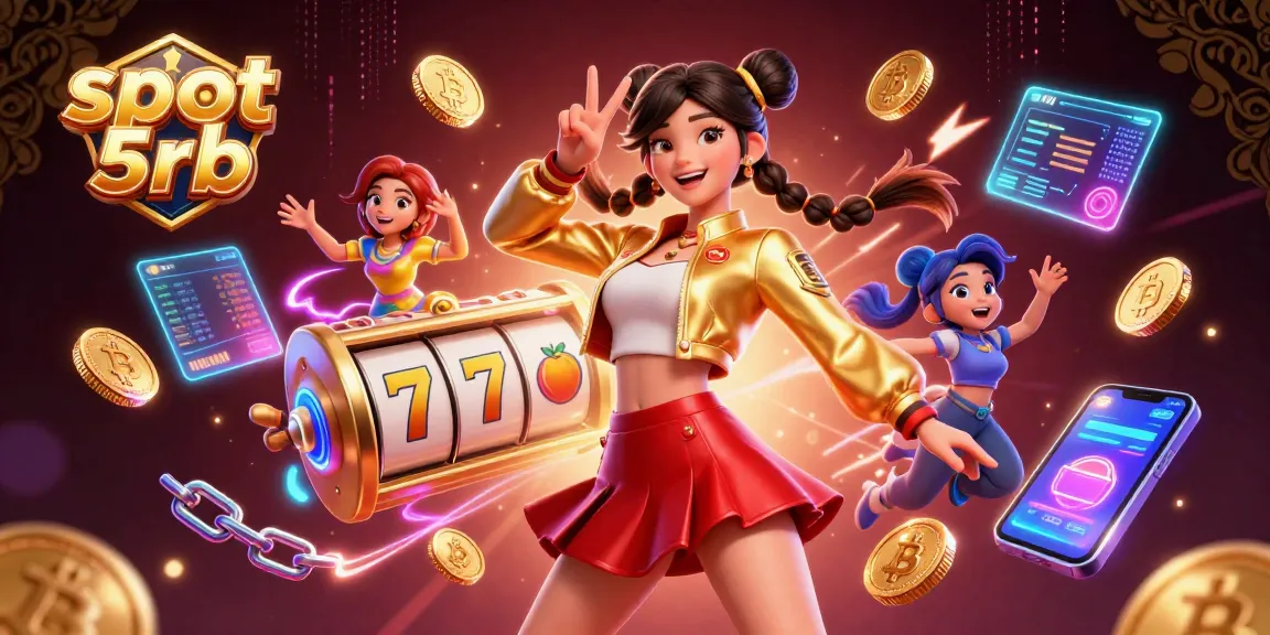 Experience excitement in gaming with slot 5rb surrounded by vibrant slot elements and crypto symbols