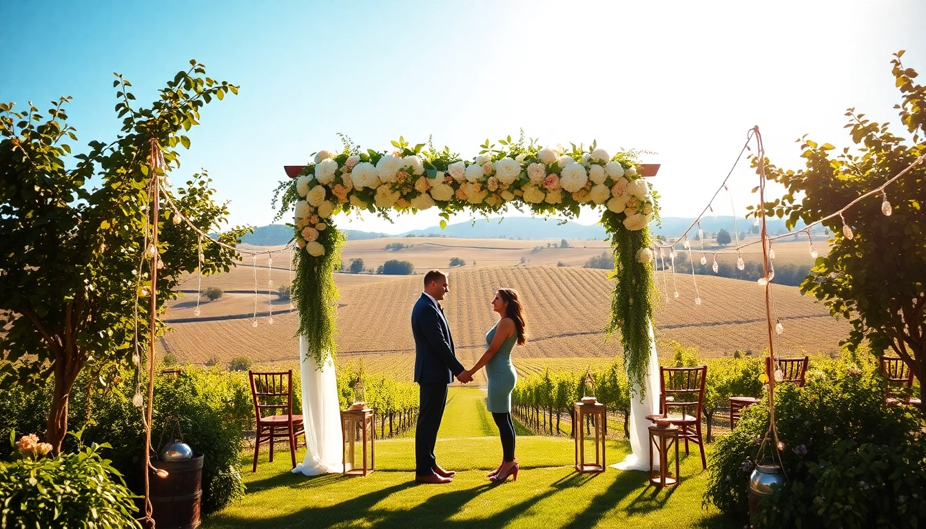 Celebrate love at Clarksburg wedding venues with a romantic outdoor setting and lush vineyards.