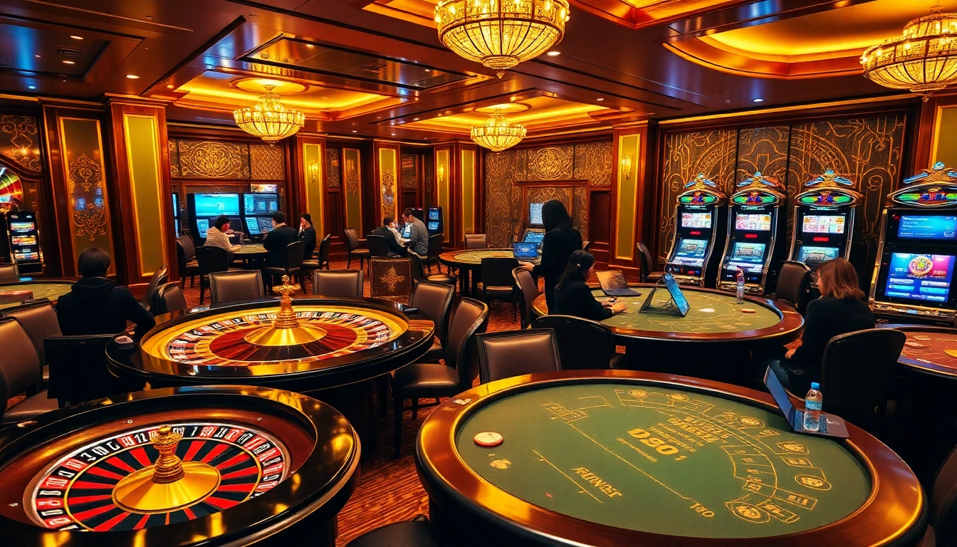 Experience high-stakes gaming excitement at UU88 with vibrant casino visuals and engaging players.