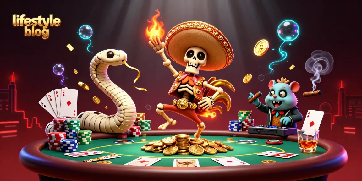 Experience vibrant gameplay dynamics in this lifestyle blog header illustration featuring casino elements.