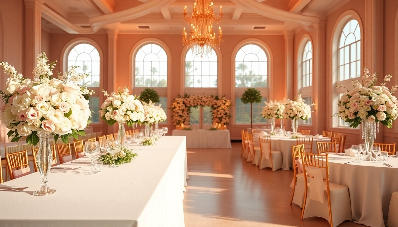 Experience the charm of a wedding event space Jacksonville with elegant decorations and a romantic ambiance.