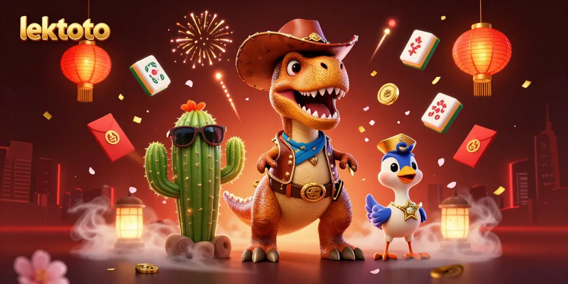 Bet on lektoto with exciting 3D casino characters and vibrant action elements surrounding them.