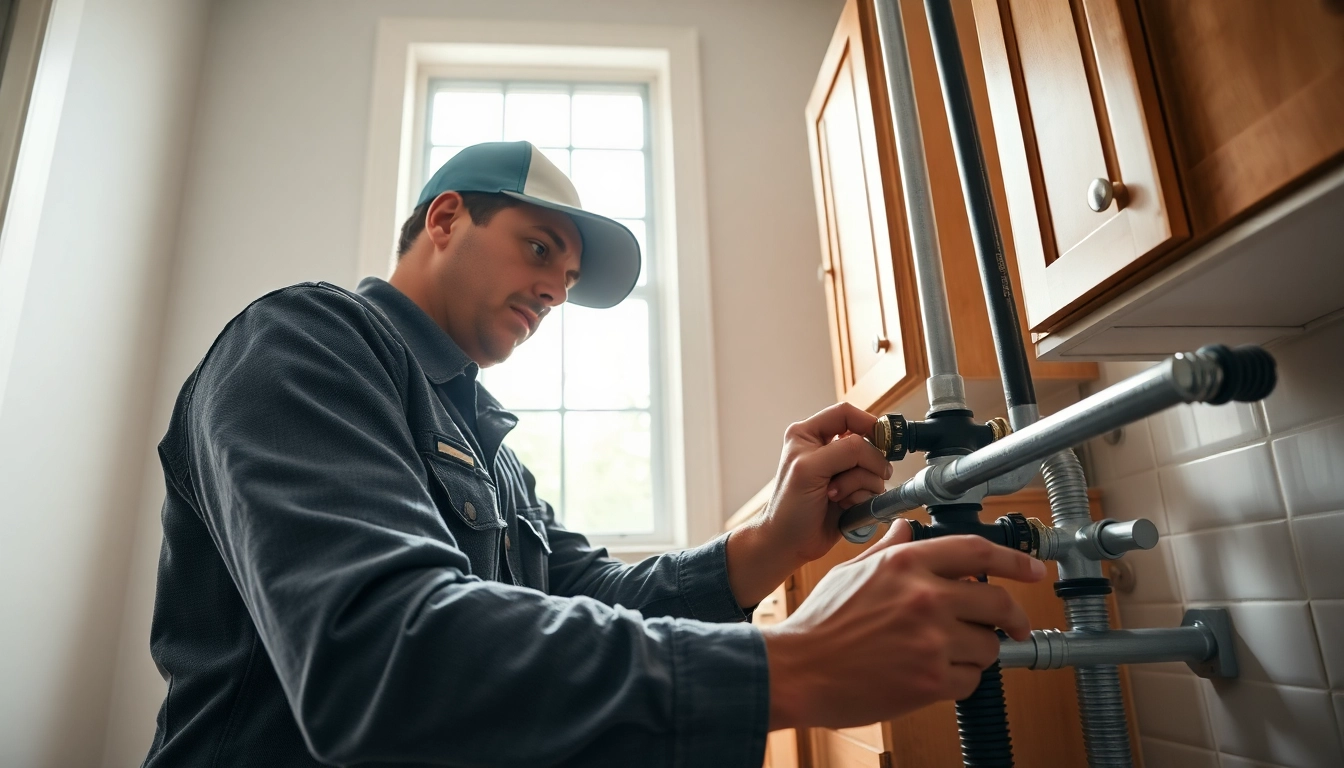 Skilled professional performing whole house repiping services Clearwater FL with modern tools.