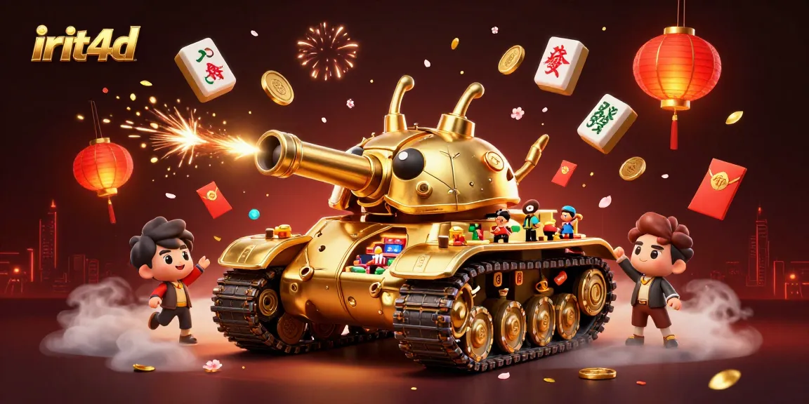 Experience thrilling gameplay with irit4d, showcased in a vibrant 3D casino illustration full of action.