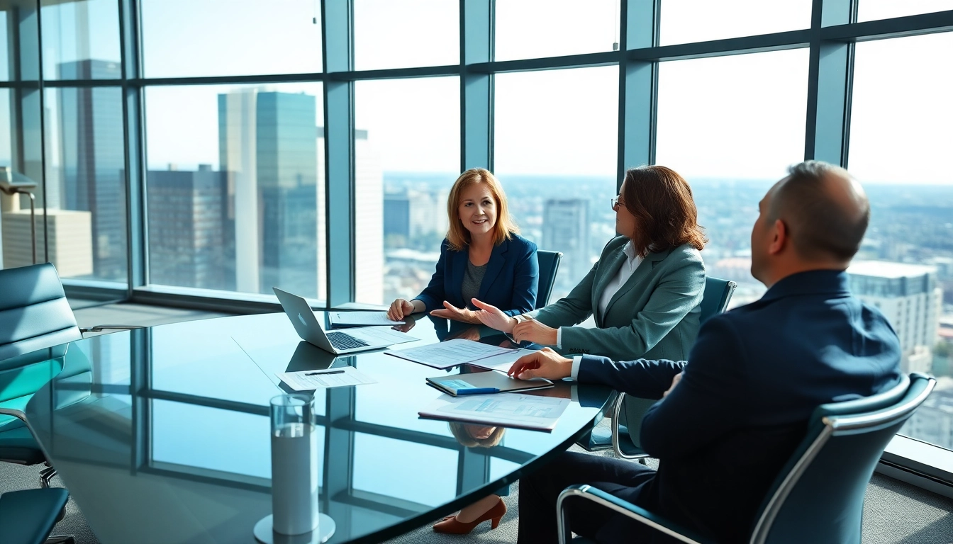 Engaging scene of investment management San Antonio collaboration in a modern office