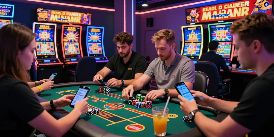 Engaging players at credit card casinos at brcs.co.uk enjoying a vibrant gaming experience with Visa and Mastercard.
