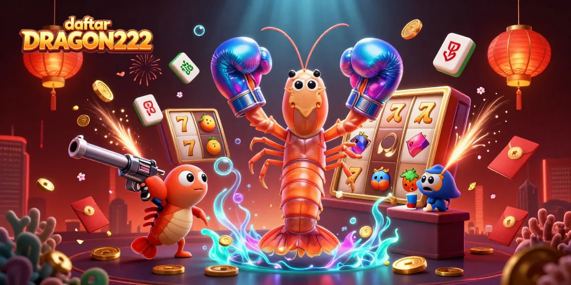 Join the action at daftar DRAGON222 with vibrant slot reels and animated characters!