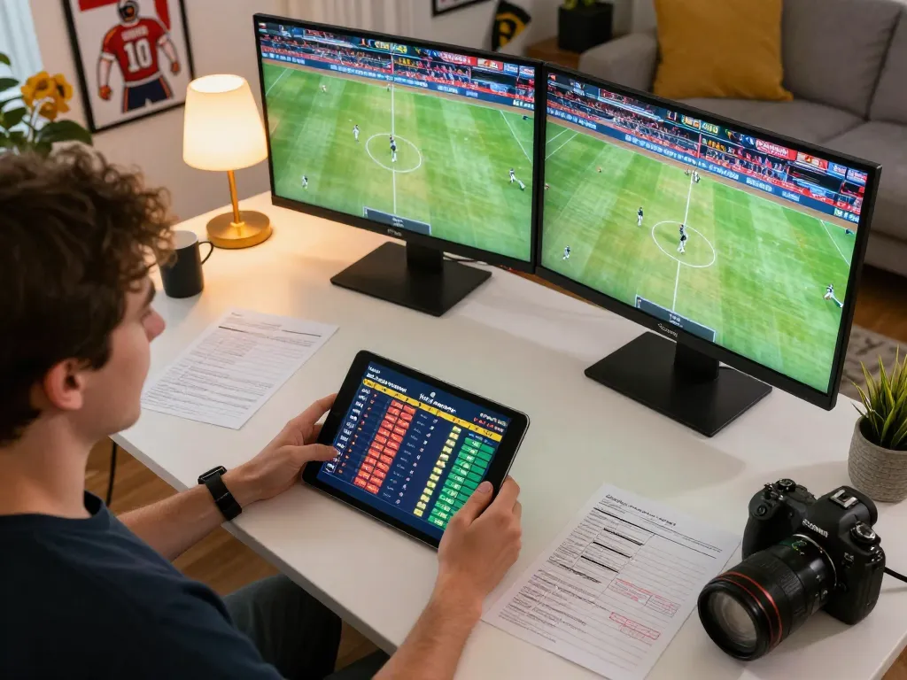 Engaging in live sports betting while managing odds and giường bệnh nhân strategies at home.