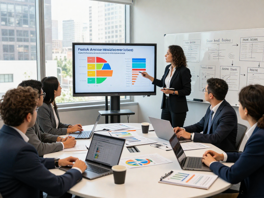 Political opposition research services supporting a campaign strategy meeting with data-driven insights and team collaboration.
