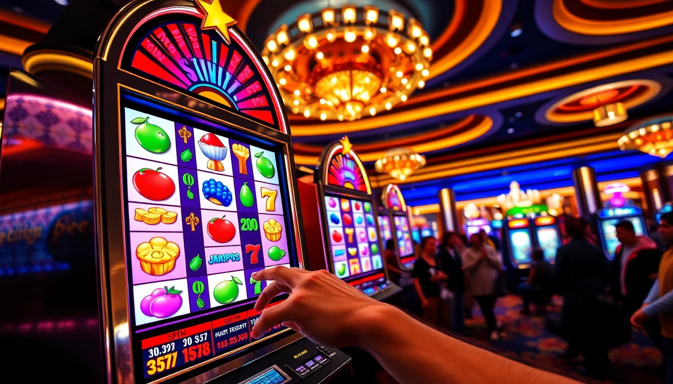 Menangkan bandar slot dengan mesin slot berkilau dan pemain bersemangat.