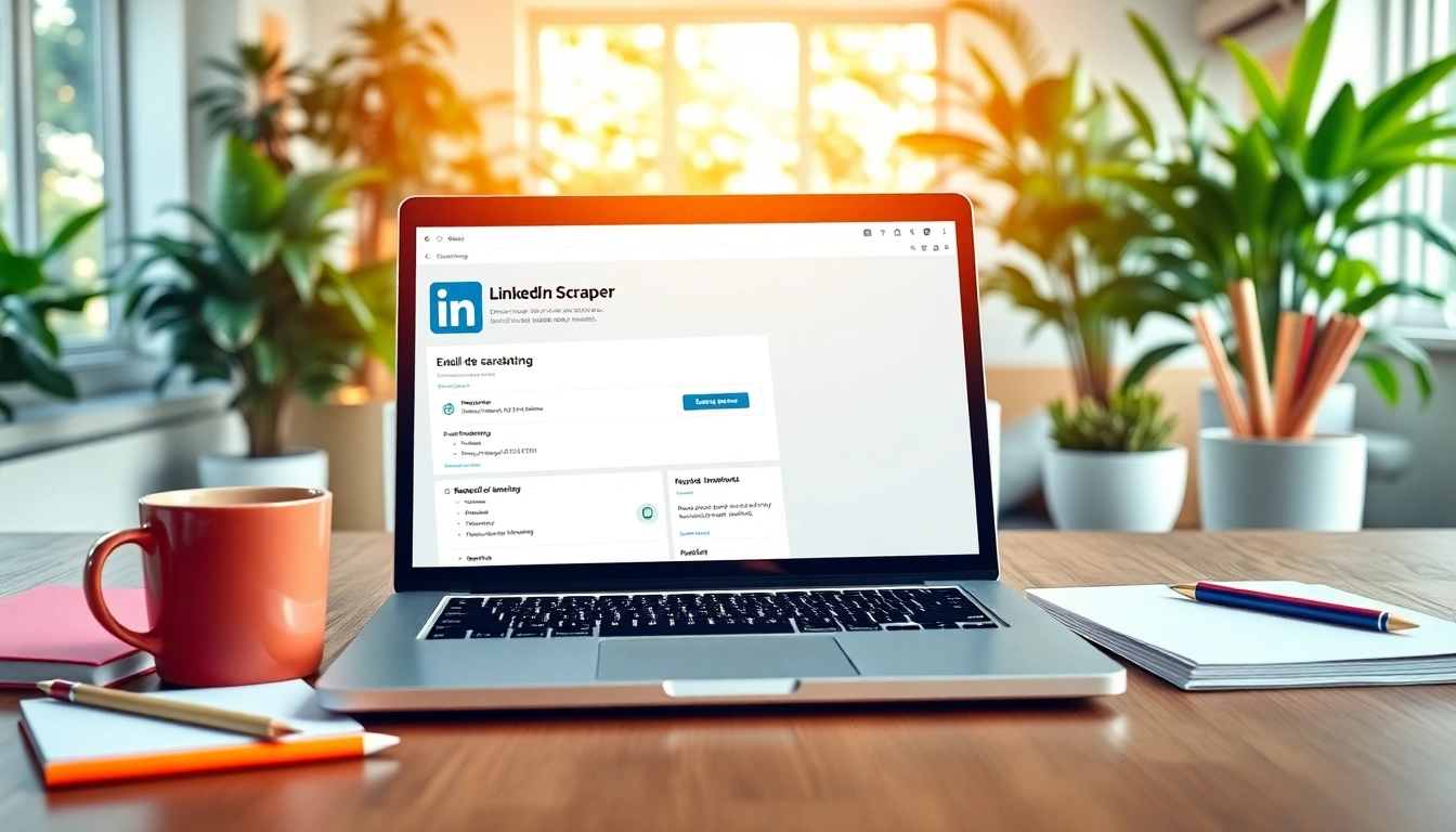 Extract emails effectively using the linkedin email scraper in a modern digital workspace.