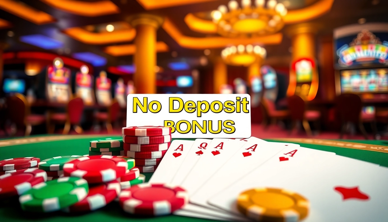 Neue casino bonus ohne einzahlung in a vibrant casino scene with colorful playing cards.