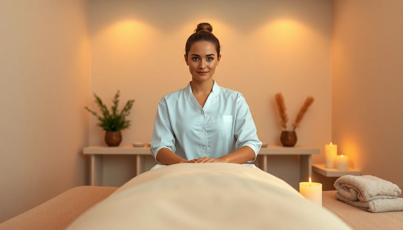 출장마사지 therapy session with a young female therapist in a calming environment.