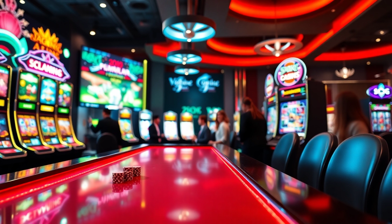 Experience the excitement of Online casino Uk games with engaging gaming tables and vibrant ambiance.