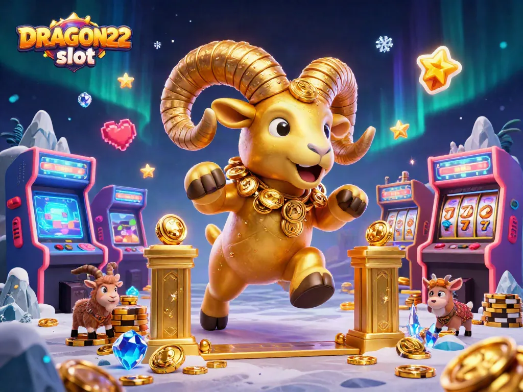 Experience thrilling gameplay with DRAGON222 slot, where golden ram and colorful elements capture casino excitement.