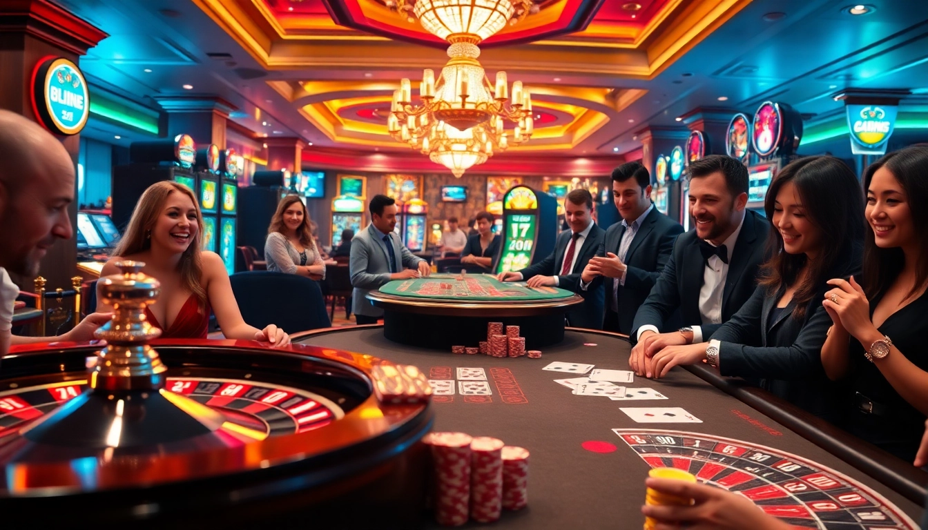 Players enjoying an exciting casino experience at 8k8 with diverse games and vibrant atmosphere.