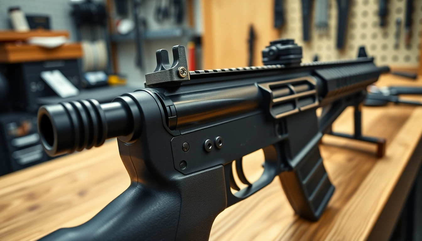 WOT trigger showcased on an AR-15 rifle, demonstrating its precise engineering and design.