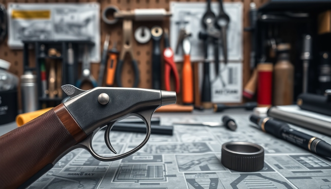 Wot trigger showcased prominently with detailed craftsmanship in a workshop setting.