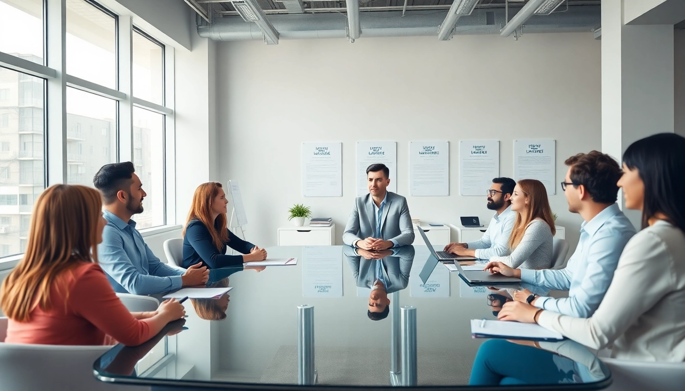 Business coach sacramento leading a dynamic coaching session in a modern office.