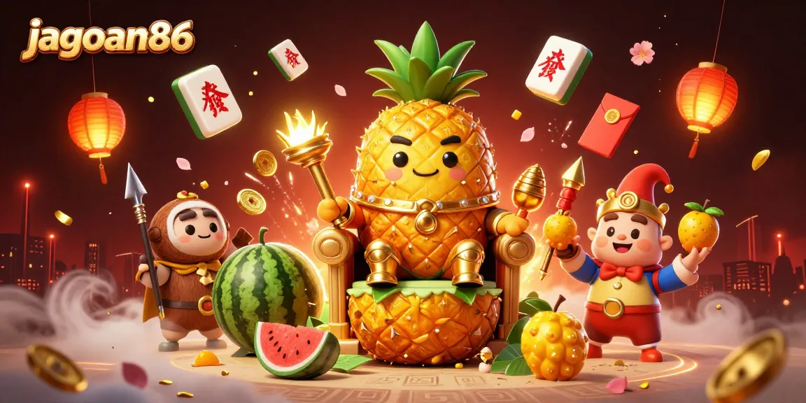 Experience the magic of jagoan86 with vibrant casino-themed characters and elements in a dynamic 3D scene.