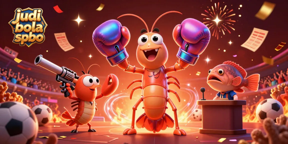 Experience thrilling judi bola spbo action with betting slips and vibrant characters in a dynamic casino setting.