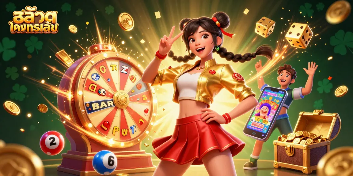 Experience สล็อตทดลองเล่น with colorful 3D graphics, engaging characters, and dynamic casino elements.