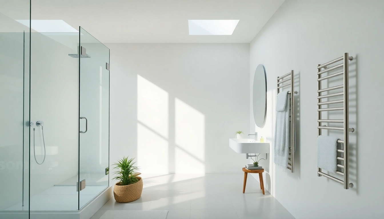 Gestalten Sie Ihr Badezimmer neu mit Produkten von sonni sanitär GmbH, darunter elegante Duschwände und Heizkörper.