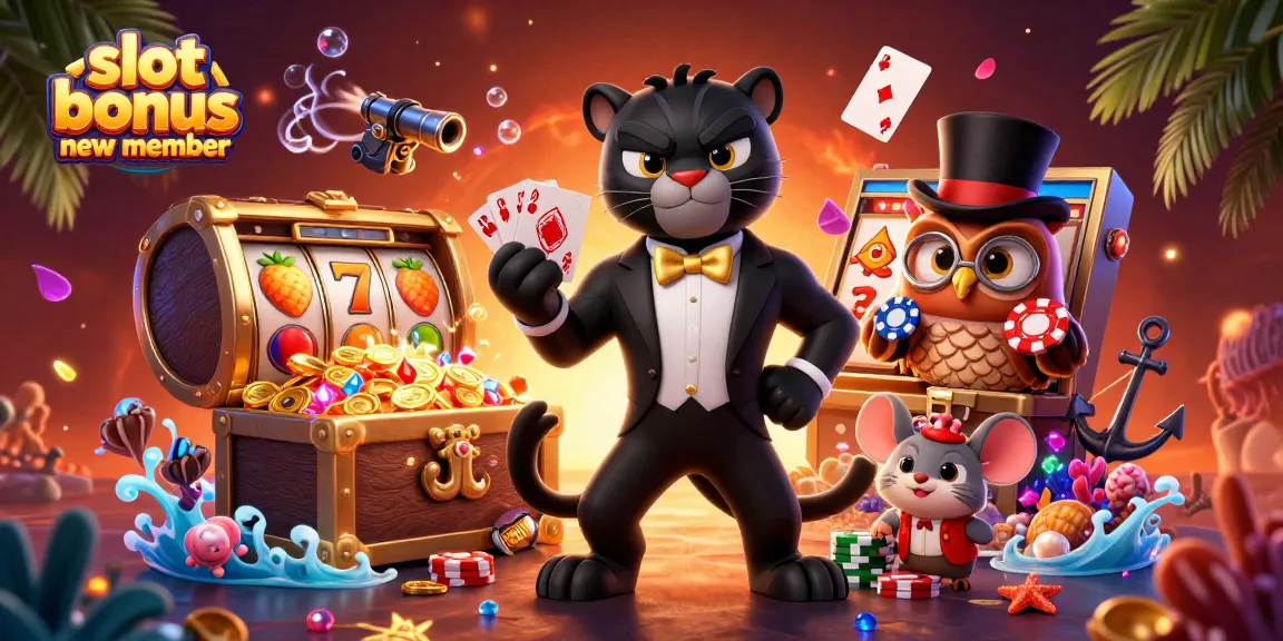 Experience thrilling gameplay with the slot bonus new member, featuring charming characters and vibrant slot elements in action.
