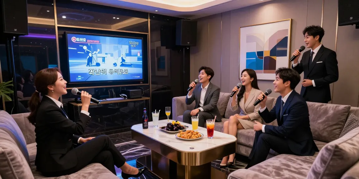 강남쩜오 프리미엄 공간에서 즐거운 시간을 보내는 손님들 모습