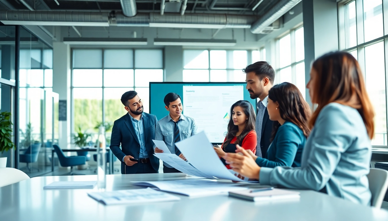 Enhancing contract management collaboration in a modern office setting.