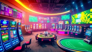 Experience thrilling gaming at 888new's dynamic online casino interface with exciting promotions and digital gameplay.