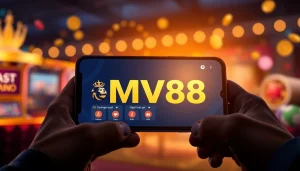 Engaging user interface of MV88 app for secure gambling with USDT.