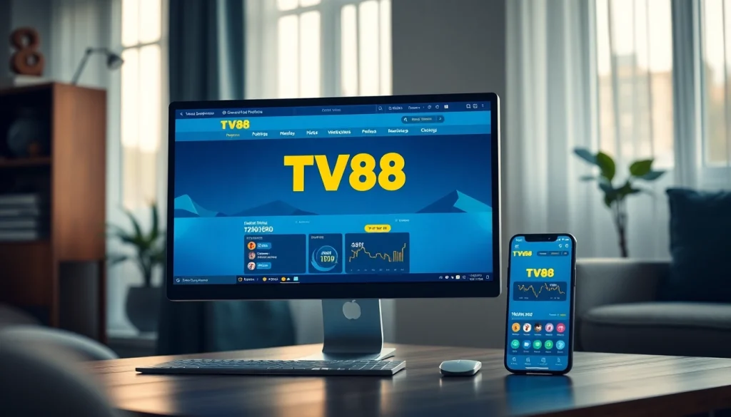 Experience the trusted online betting platform TV88 with an inviting interface.