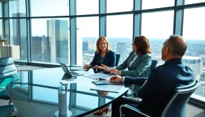 Engaging scene of investment management San Antonio collaboration in a modern office