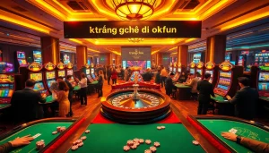 Explore the lively gaming atmosphere at the trang chủ okfun casino, featuring roulette, poker, and slot machines.