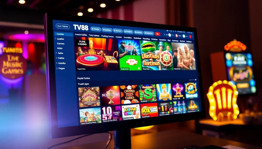 Experience the excitement of TV88's online gaming platform with vibrant games and user-friendly interface.