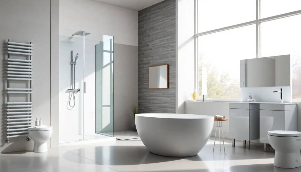 Entdecken Sie die hochwertigen Badezimmerprodukte von sonni sanitär GmbH in einer eleganten Einrichtung.