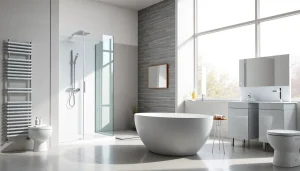 Entdecken Sie die hochwertigen Badezimmerprodukte von sonni sanitär GmbH in einer eleganten Einrichtung.