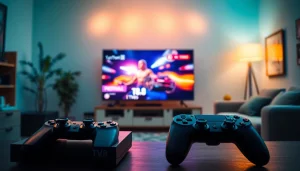 Engaging TV88 gaming setup showcasing modern décor, enhancing the gaming experience.