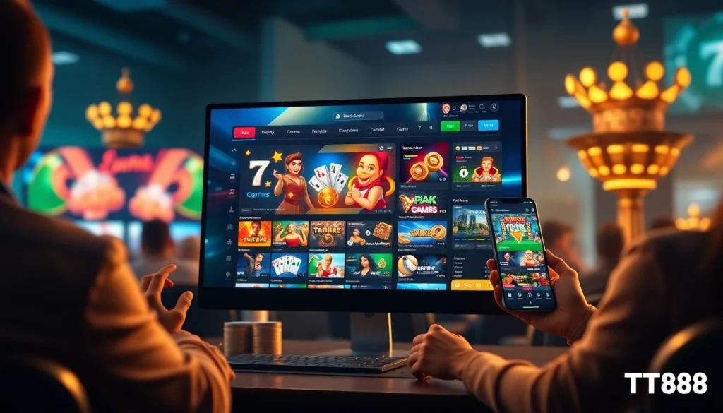 Engaging gaming interface at TT88 highlighting online casino excitement.