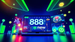 Experience the exciting world of 888new online gaming, showcasing vibrant sports betting and casino interfaces.