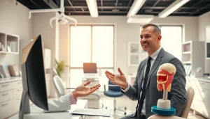 Provide insights from a dental consultant Maryland in a modern office environment.