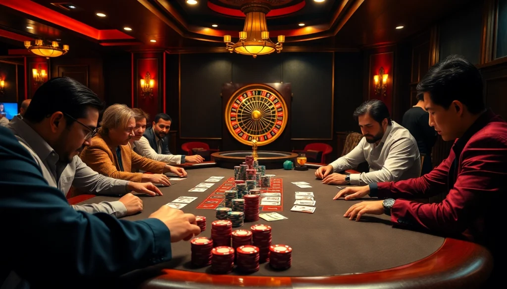 Experience the excitement of u8888 at a luxurious poker table with high stakes and eager players.