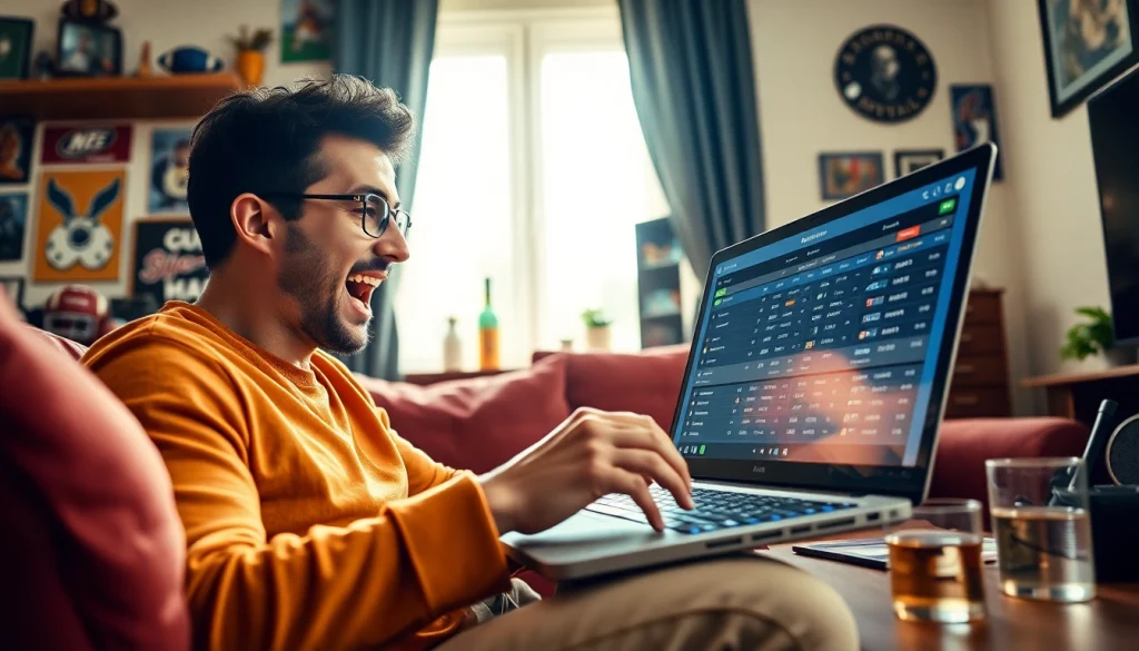 Engage in online sports betting South Carolina with excitement and enthusiasm in a cozy setting.