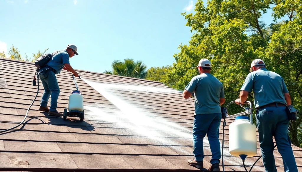 Roof cleaning in Kissimmee by professionals using eco-friendly techniques for pristine results.