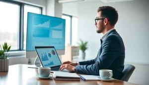 Boost engagement with the facebook smm panel strategies showcased in a modern office.